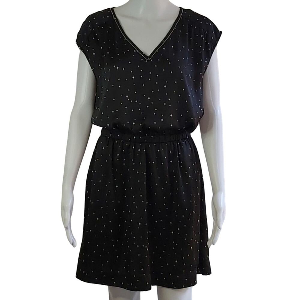 H&M Silky Satin Polyester Twinkle Star Dress Size 8